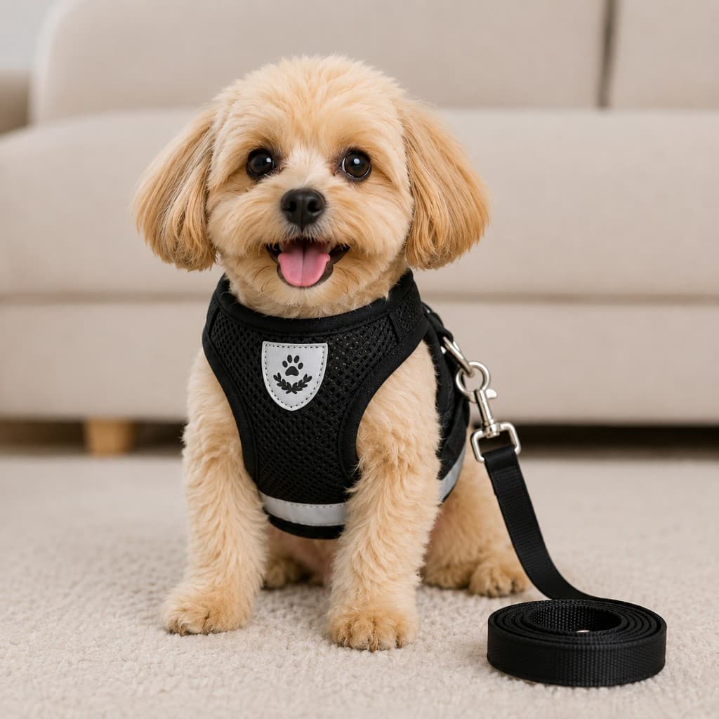 Peitoral Colete + Guia para Cachorro e Gato Ajustável Confortável Pet Passeio