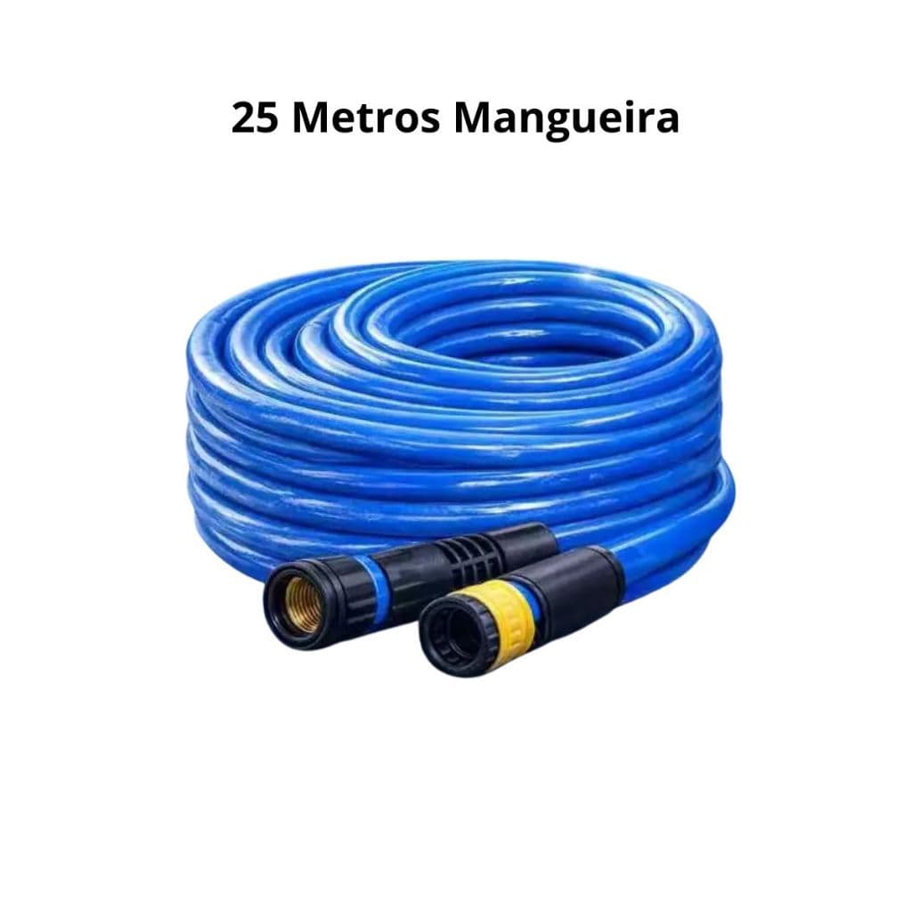 25 Metros Mangueira de Jardim com esguicho alta pressão para sitio roça industria 20-15-10-5 Metros