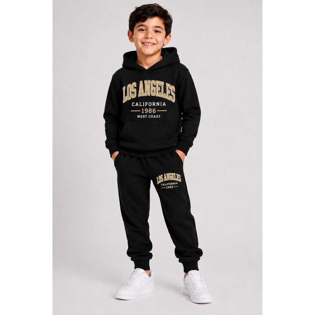 Conjunto Infantil Los Angeles Moletom Menino Blusa com Capuz + Calça de Moletom
