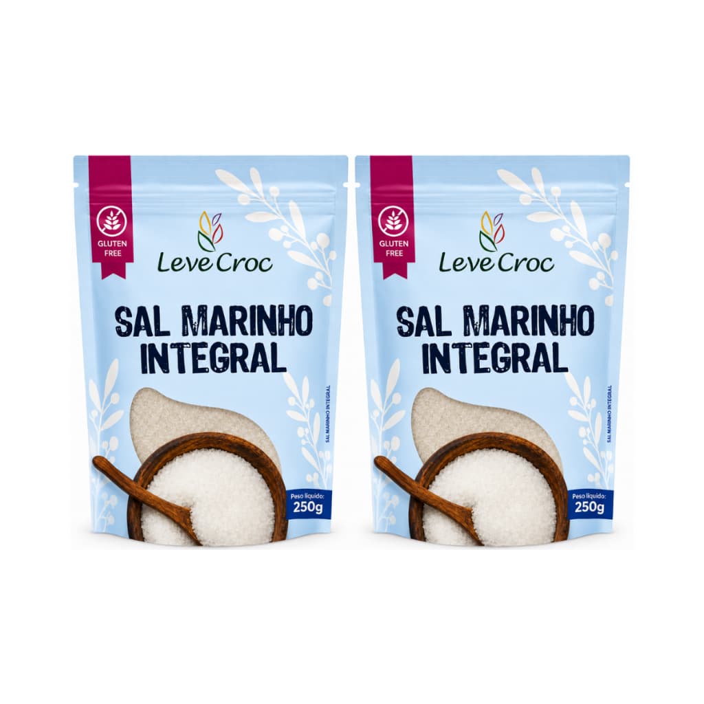 Kit 2 Sal Marinho Integral sem Iodo 250g Leve Croc Sem Glúten 🧂🌊