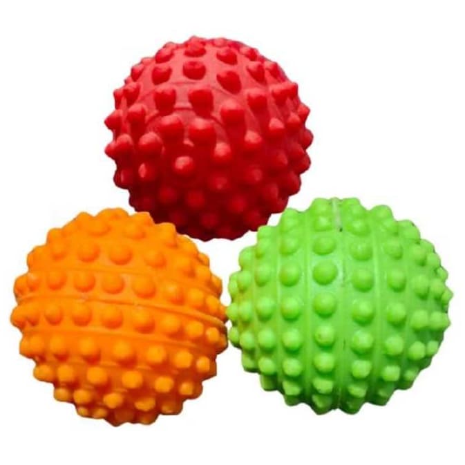 Bolinha para Cachorro Kit 3 Bolas Cravo Fisioterapia Massagem Anti Stress Bolinha Cravo Macia Envio Imediato bolinha pet