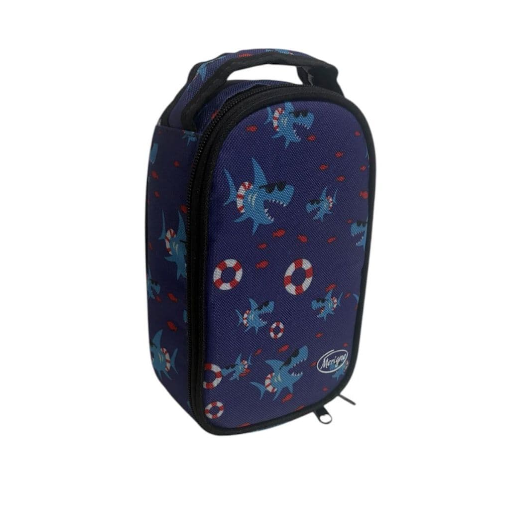 Bolsa Estojo Case Térmica Viagem Insulina Gelo Reutilizável Refrigeração Diabetes Azul Tubarão