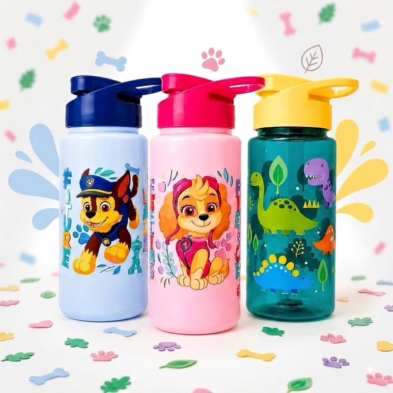 Garrafa De Água 500ml Patrulha Canina Dino Personagem Infantil