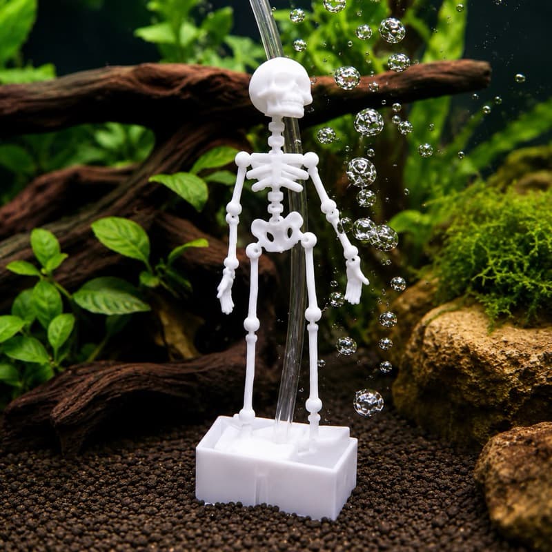 Decoração de Aquário Esqueleto Dançarino Enfeite de Aquário Brinquedo Divertido