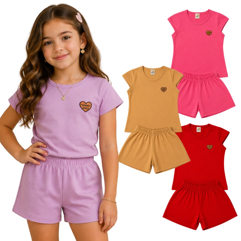 Conjunto Infantil Menina Blogueirinha | Roupa Infantil Menina l Conjunto Infantil Básico Menina