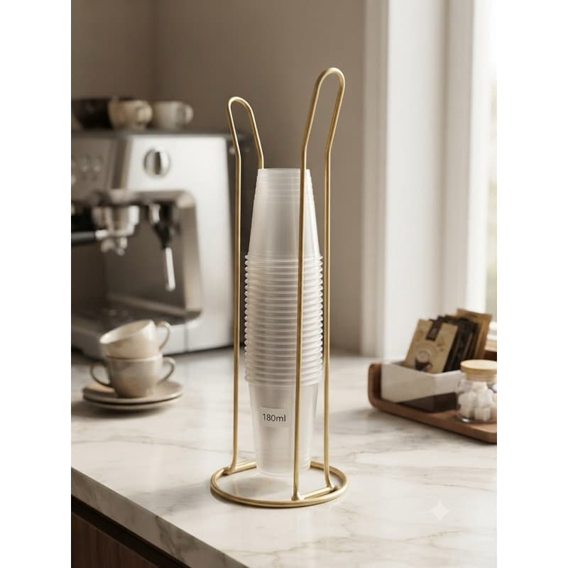 Suporte Porta Copo Plásticos De Bancada Minimalista Chique Cozinha