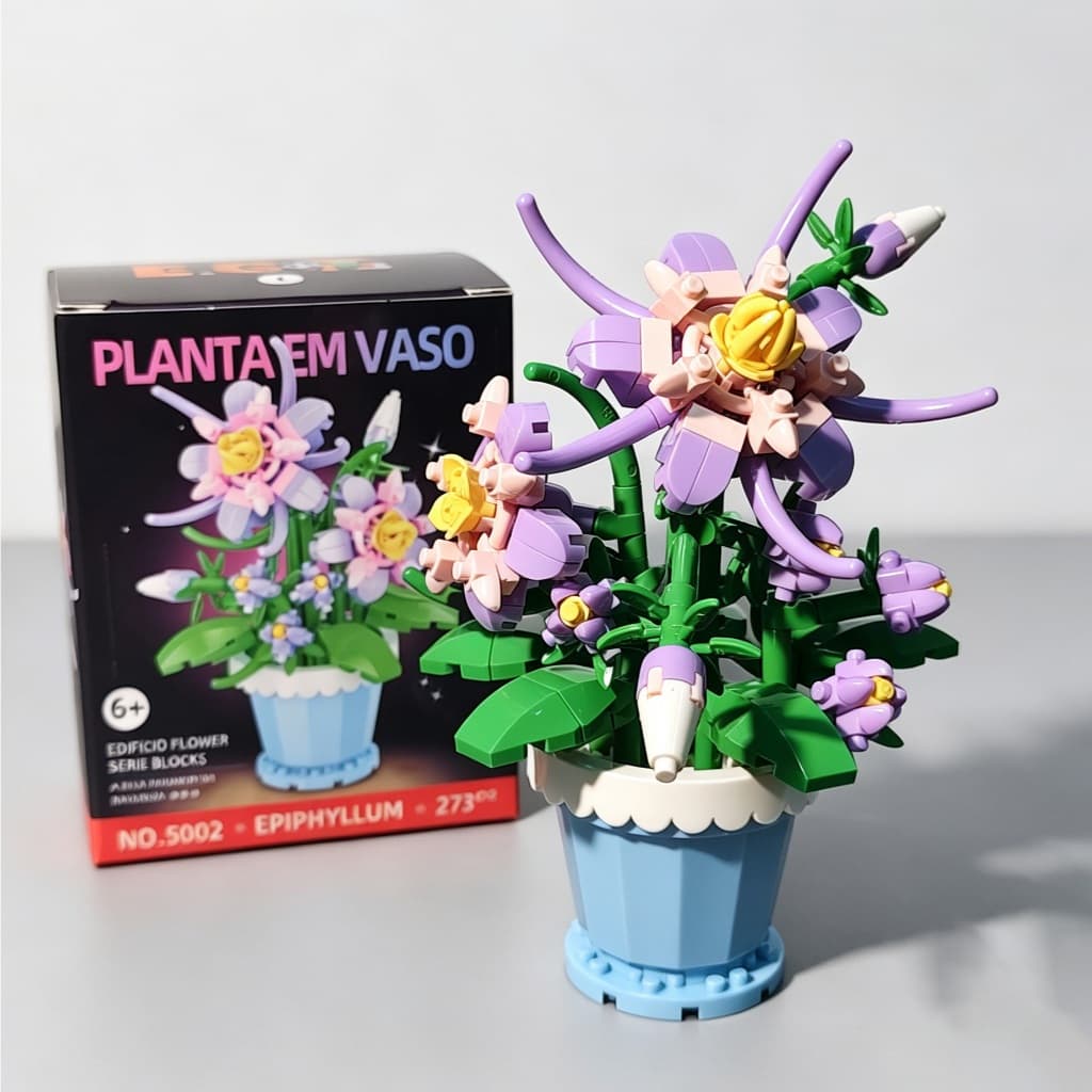 Mini Vasos de Flores Decorativos de Blocos de Montar – Escolha a Sua Favorita | Decoração Criativa