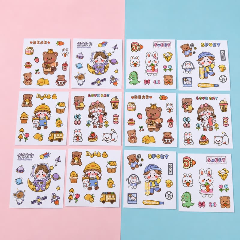 Adesivo Fofo Cartoon Sticker Kawaii Decoração Garrafa Laptop Celular Câmera Caderno Scrapbook Papelaria Pronta Entrega