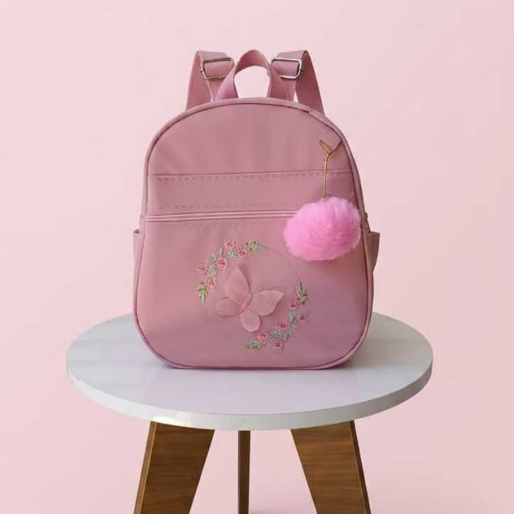 Mochila Maternidade Bordado 3d Borboleta Envio Rápido