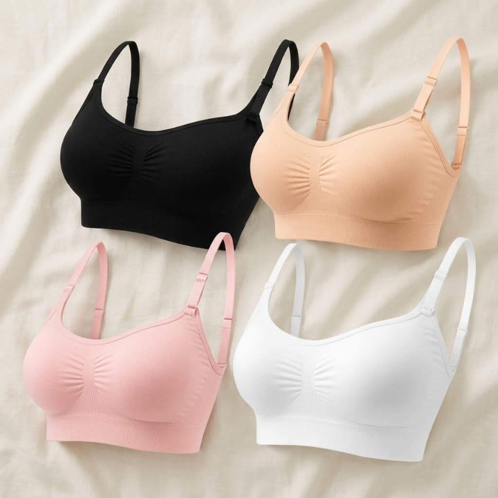 Kit 4 Sutiã Top Feminino, top Fitness com Alça e Fecho Ajustável Bojo Removível top feminino