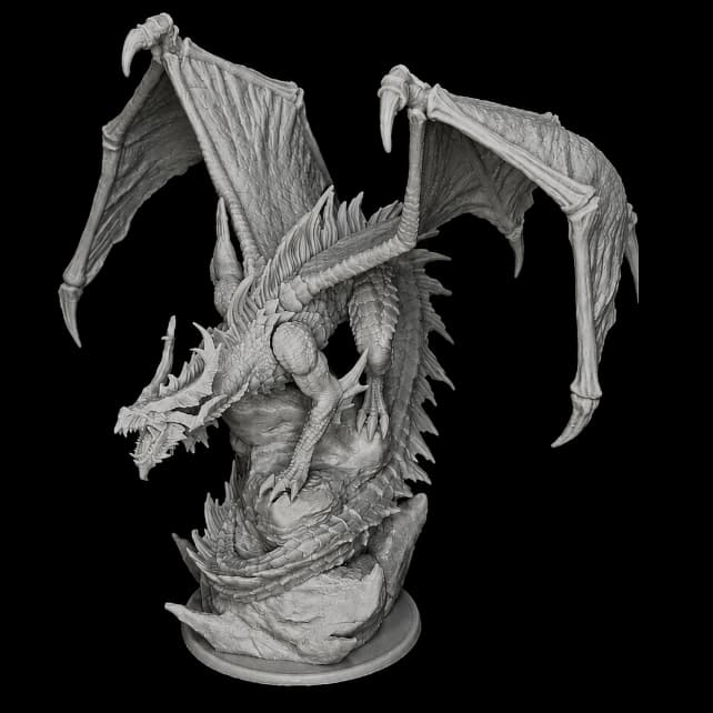 Miniatura RPG Chefe Dragão Vermelho - Boss Ancient Red Dragon 11cm jogo tabuleiro D&D Dungeons and Dragons DnD