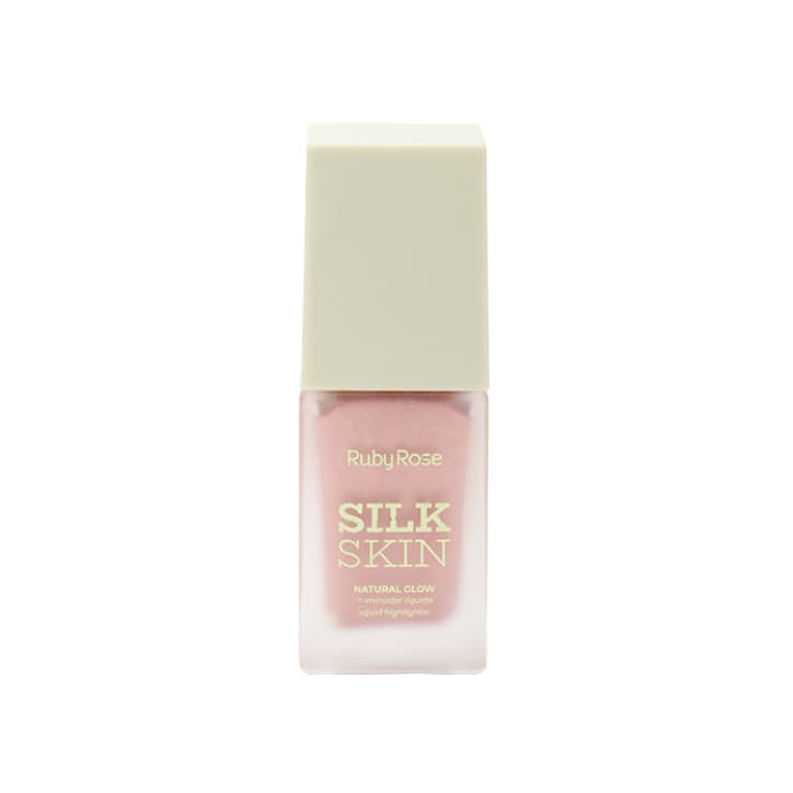 Iluminador Líquido Ruby Rose Silk Skin Natural Glow HBF1601 | Iluminador Facial Glow Pré Maquiagem