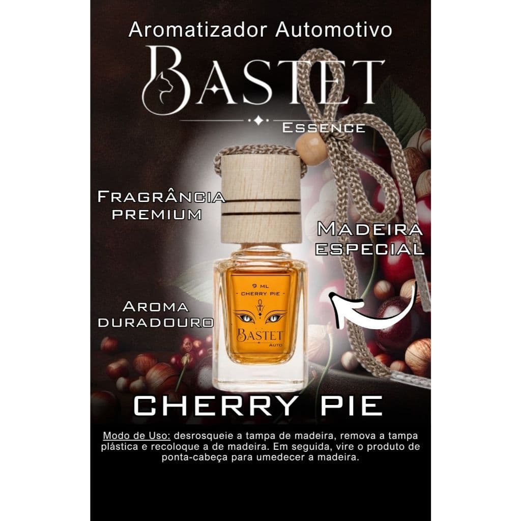 Cheirinho Para Carro | Cherry Pie | Aromatizador Automotivo Premium  | 9 ml | Perfume