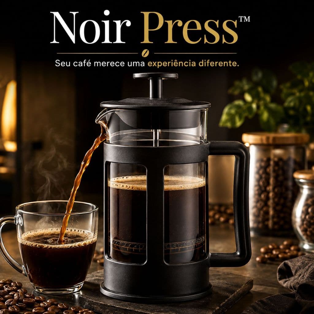 Cafeteira Francesa Prensa Francesa 600ml Noir Press™ Preta Café Especial