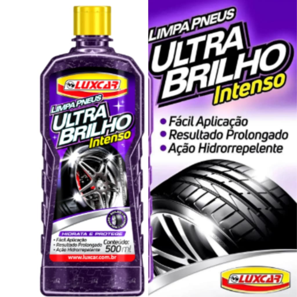 Gel Ultra Black Luxcar 500g Pretinho Para Pneus Brilho Intenso Automotivo