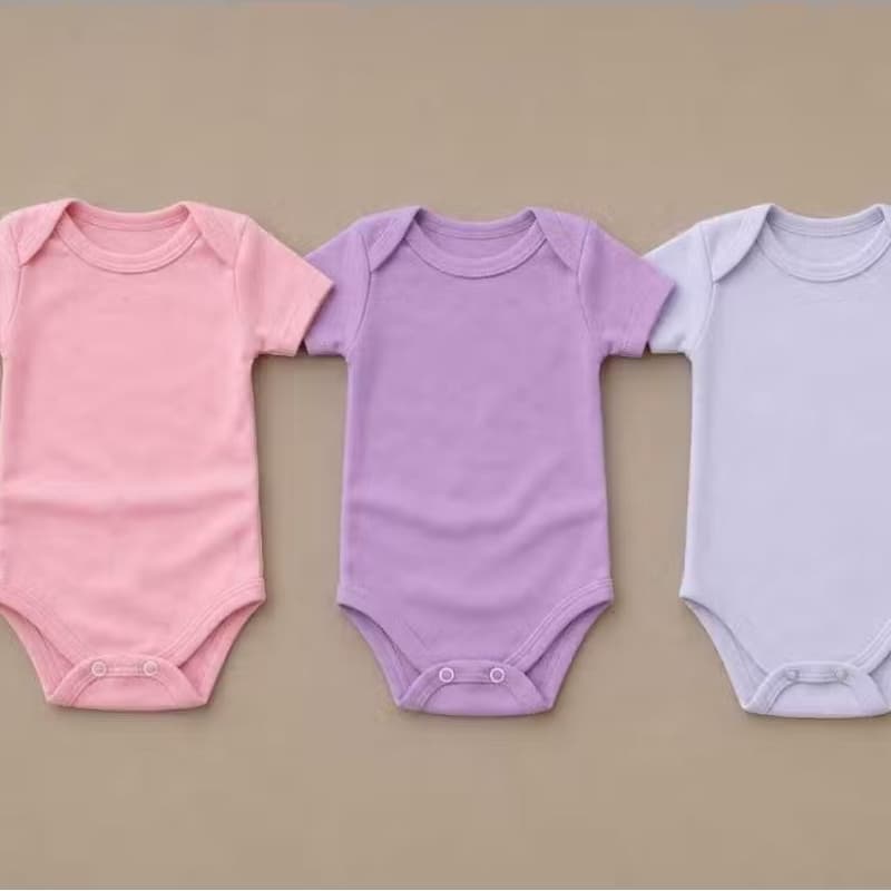 Kit 3 Bodys para bebê menino ou menina e unissex de algodao suave ao toque confortavel liso