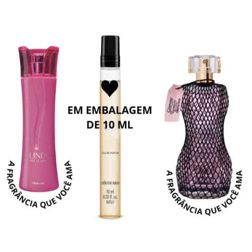 Glamour Secrets Black ou Linda Felicidade - Perfume de Bolso Feminino 10ml