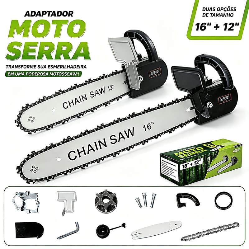 Adaptador Motosserra Para Esmerilhadeira - 12 e 16 pol,Ferramentas Corte de madeira M10