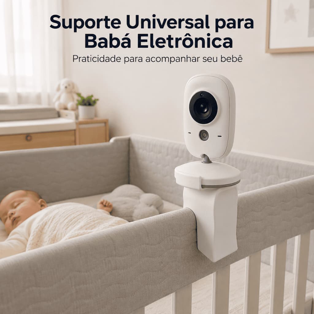Suporte Universal para Babá Eletrônica de Berço Cama Mesa Encaixe Presilha Fixador Câmera Bebê Resistente