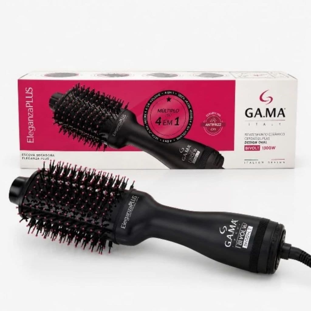 Escova Secadora Gama Italy Eleganza Plus 4x1 com Tecnologia Iônica para Menos Frizz