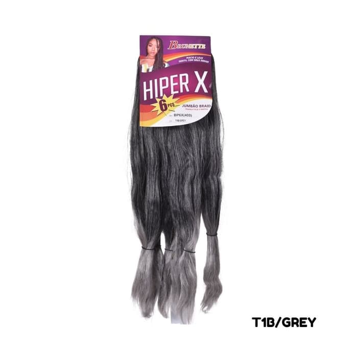 Cabelo Super X Jumbo Jumbão Tranças Box Pacotão 400g T1B/GREY