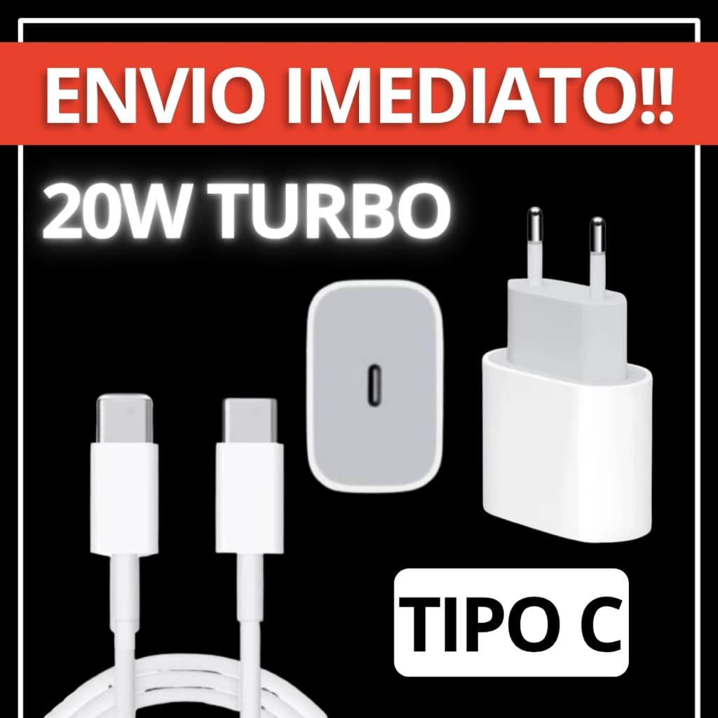 ENVIO IMEDIATO Carregador IPhone Completo USB C Tipo C 20w Fonte Turbo Tomada Cabo USB-C