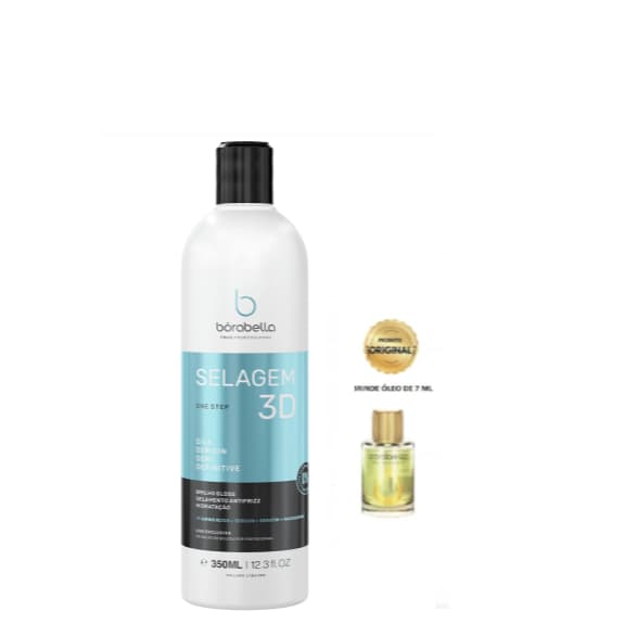 Borabella Selagem 3D Semi Definitiva Orgânica Sem Formol - 350ml + óleo 7ml