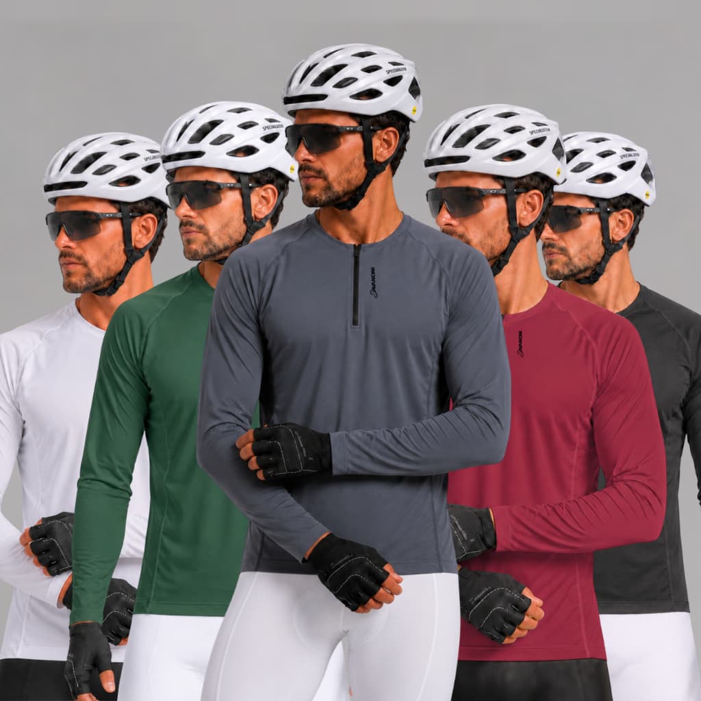 Camisa Ciclismo Masculina Manga Longa MTB Speed Proteção UV50+ Dry Fit Bolso Refletivo Mountain Bike Pedal Savancini