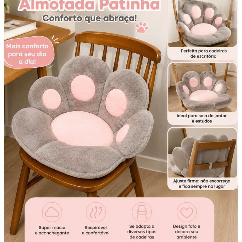 Almofada de Cadeira Assento com Enchimento Premium Confortável Kawaii