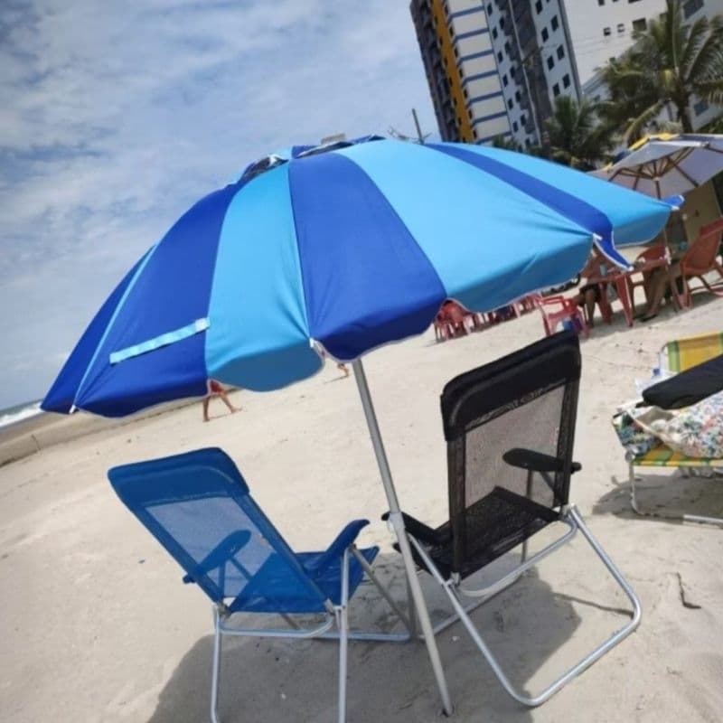 Guarda Sol Praia pesca Articulável  2,20m Poliéster Aluminio