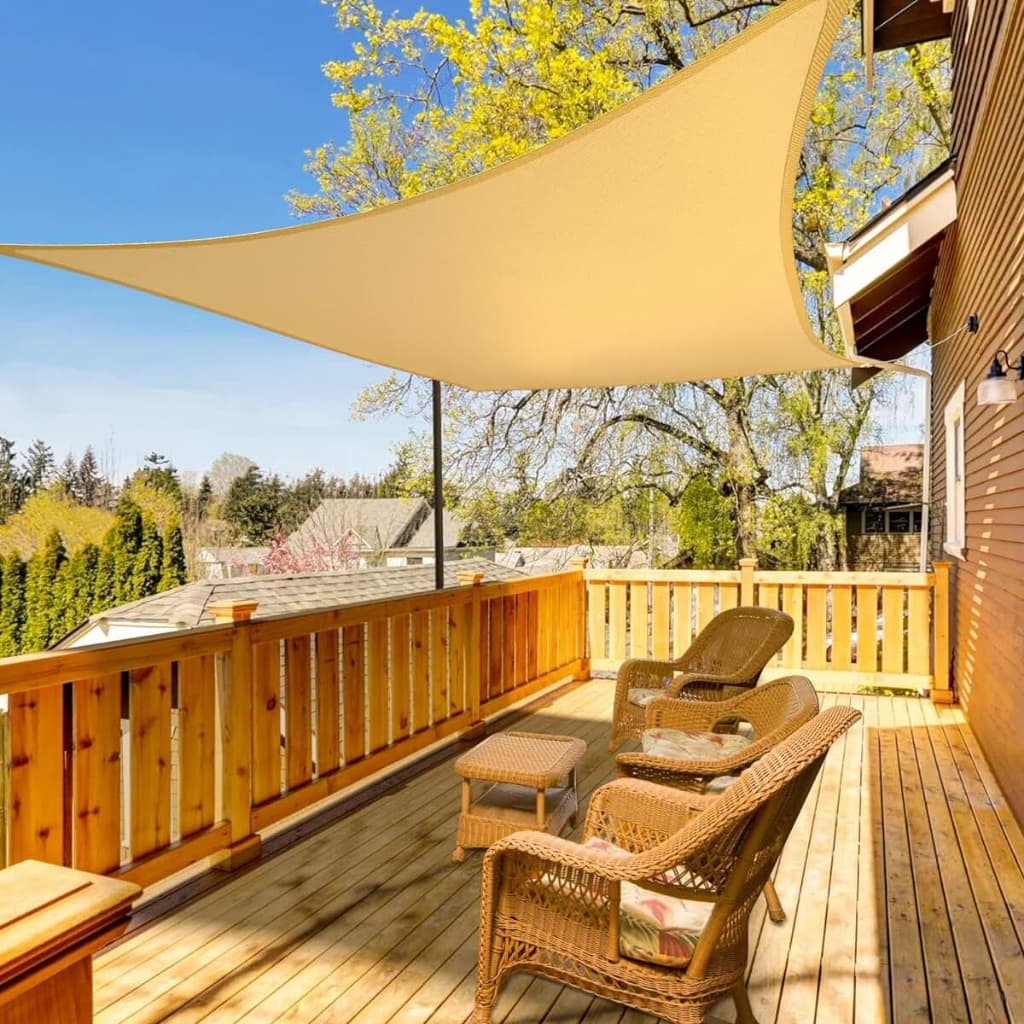 Toldo Vela de Sombra Tela de Sombreamento 95% Proteção UV Permeável HDPE para Jardim Piscina Quintal