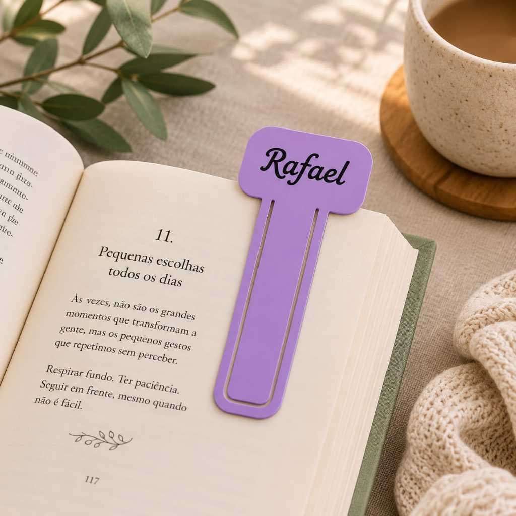 Marcadores de Páginas Nomes Personalizados Livros, Revistas, Caderno Identificação