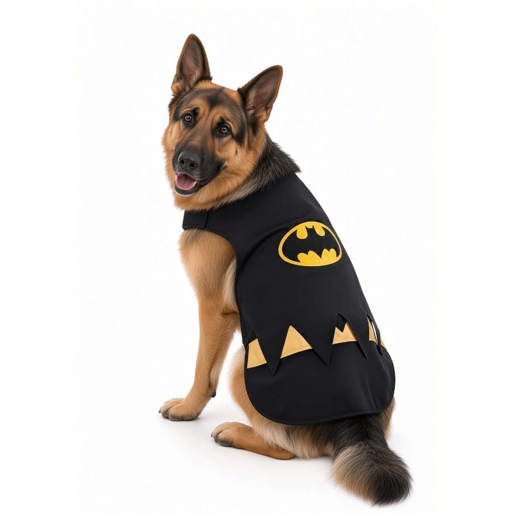 Fantasia Batman para Cachorro e Gato com Capa - Roupa Pet Halloween