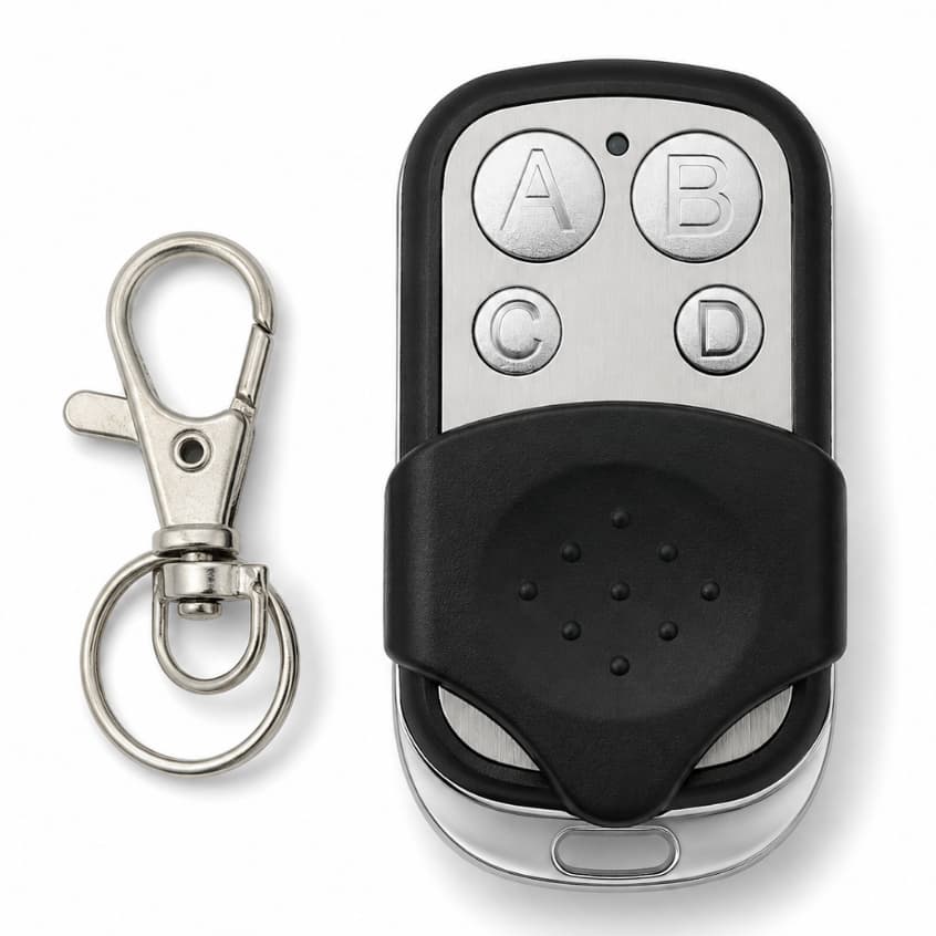Controle Remoto Universal Portão Elétrico Chaveiro Portátil Garagem Automático 4 Botões