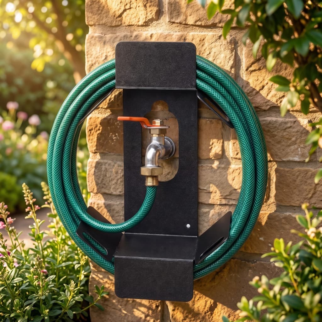 Suporte Para Mangueira Jardim Parede Organizador Metal Forte