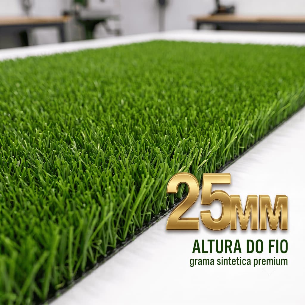 Tapete Grama Sintética 25mm - TAMANHOS MAIORES - Decorativa Premium Verde