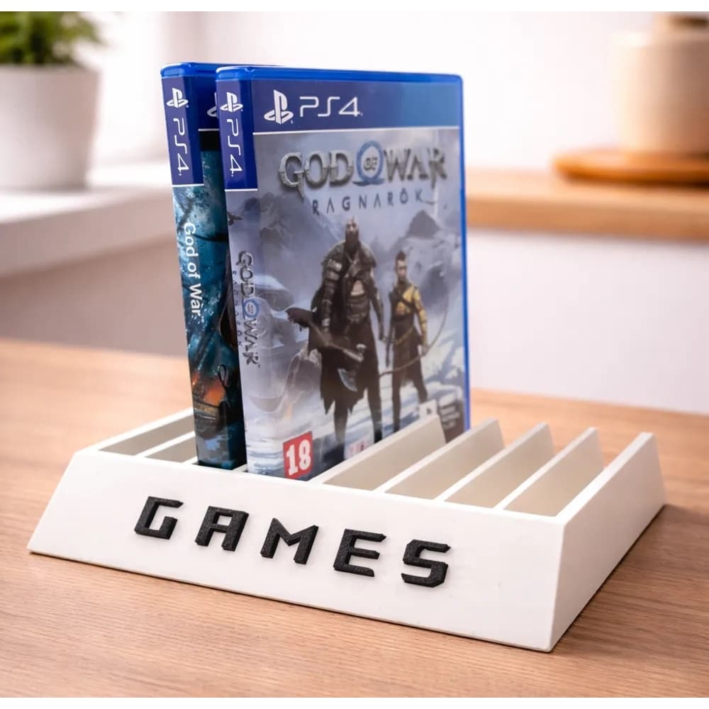 Suporte Organizador Para 10 Jogos PS4 PS5 Xbox DVD [2 Modelos Básico Ou Premium] Setup Gamer