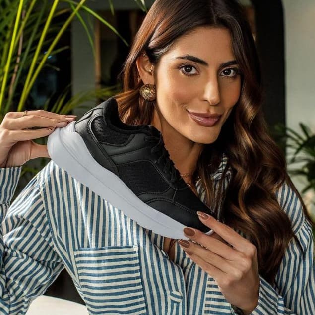 tênis casual Sport Preto unissex