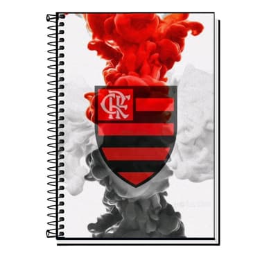 Caderno escolar personalizado Flamengo - capa dura 01, 10, 15 e 20 matérias