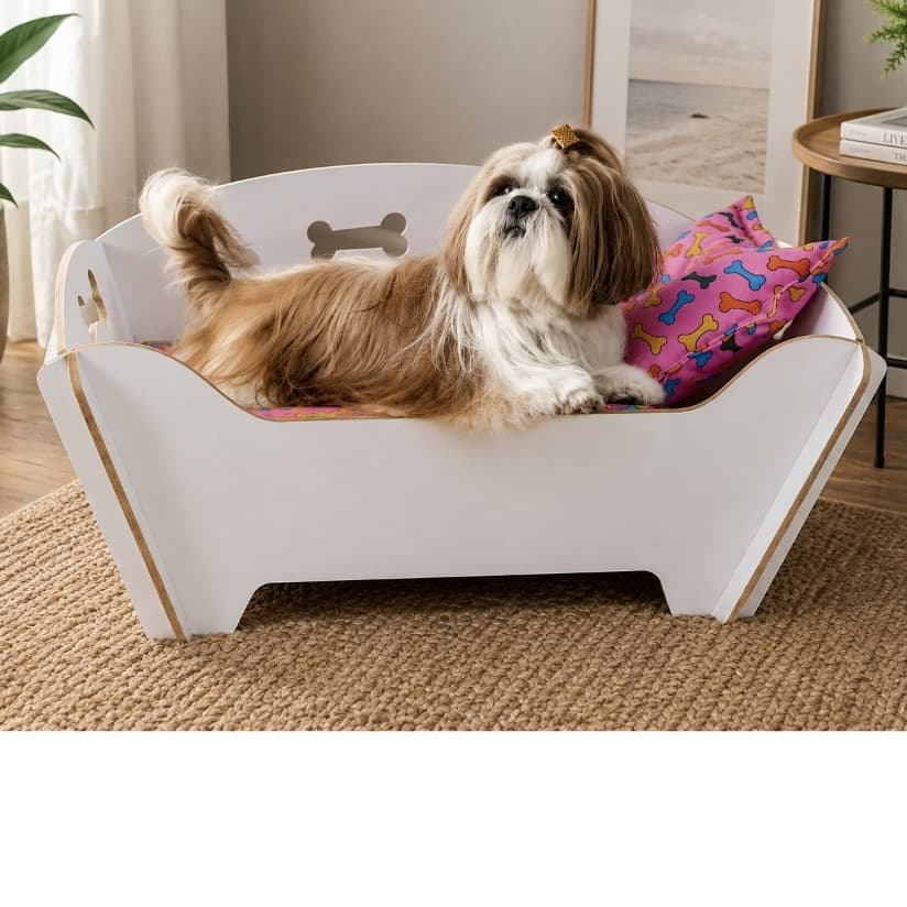 Cama Pet Cachorro Gato Estampada Aconchegante Macia Conforto