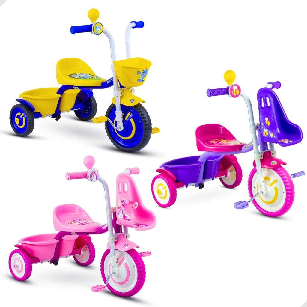 Motoca Motinha Triciclo Infantil Com Pedal Menino Menina