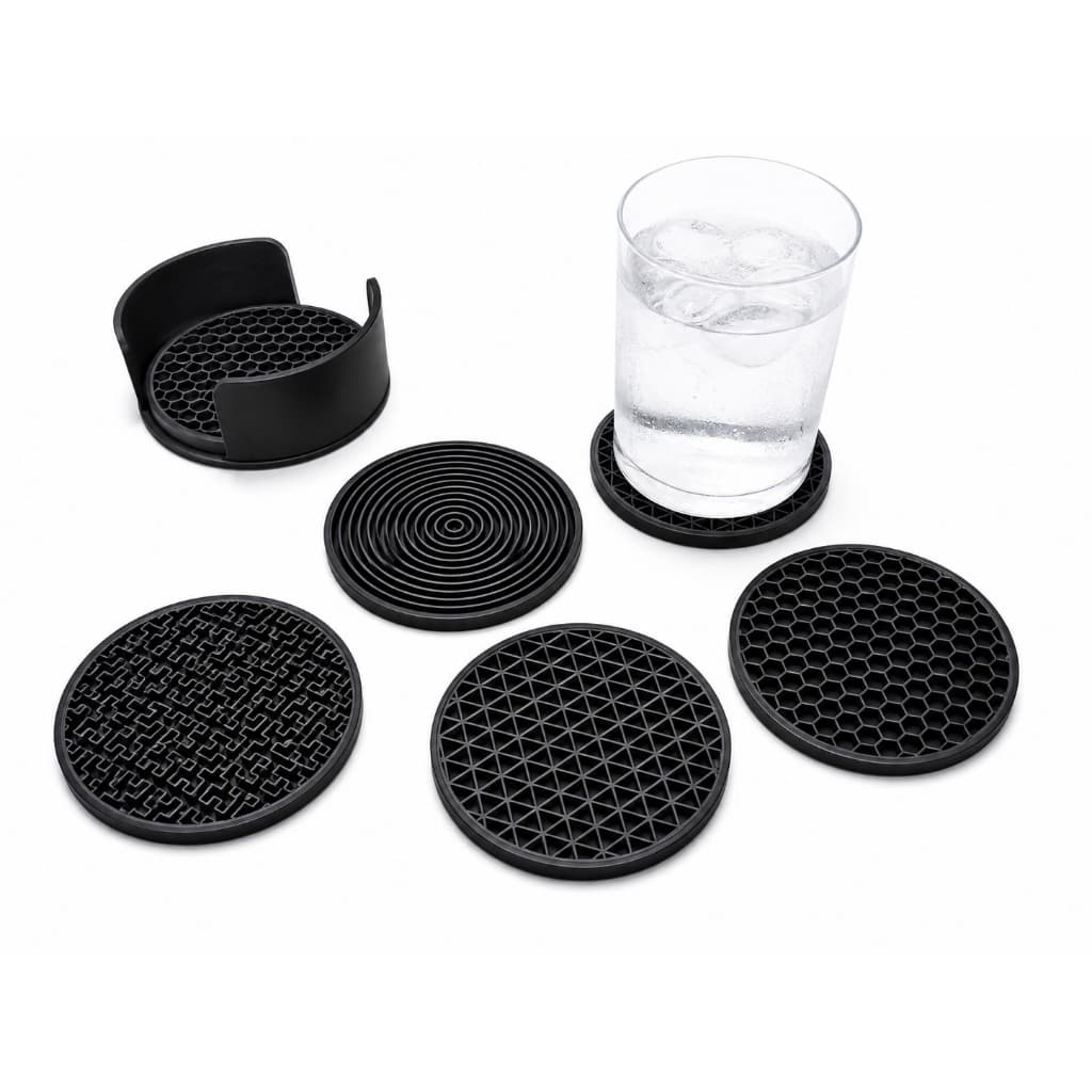 Kit Porta-Copos 3D com Suporte 4 ou 8 Unidades – Moderno, Decorativo e Geométrico