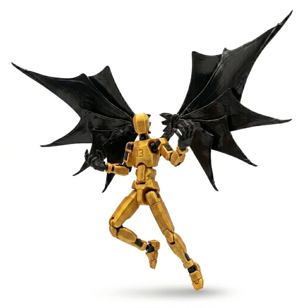 Boneco Dummy 13 Com Asa Articulado Colecionável 13,5cm Várias Cores + Brinde Surpresa Coleção