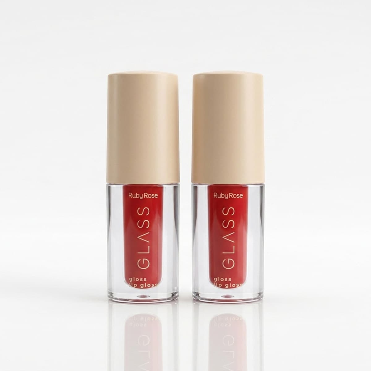 Kit 02 Gloss Laqueado Linha Glass BY Ruby Rose Cor Bg04
