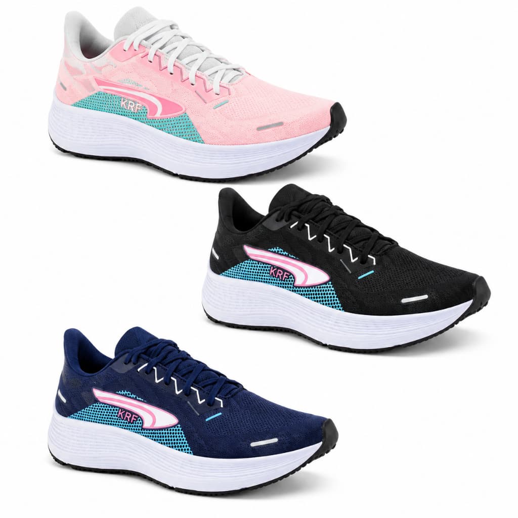Kit 3 Tênis Esportivo Unissex Masculino e Feminino | Leve e Confortável para Corrida, Academia, Caminhada e Uso Casual