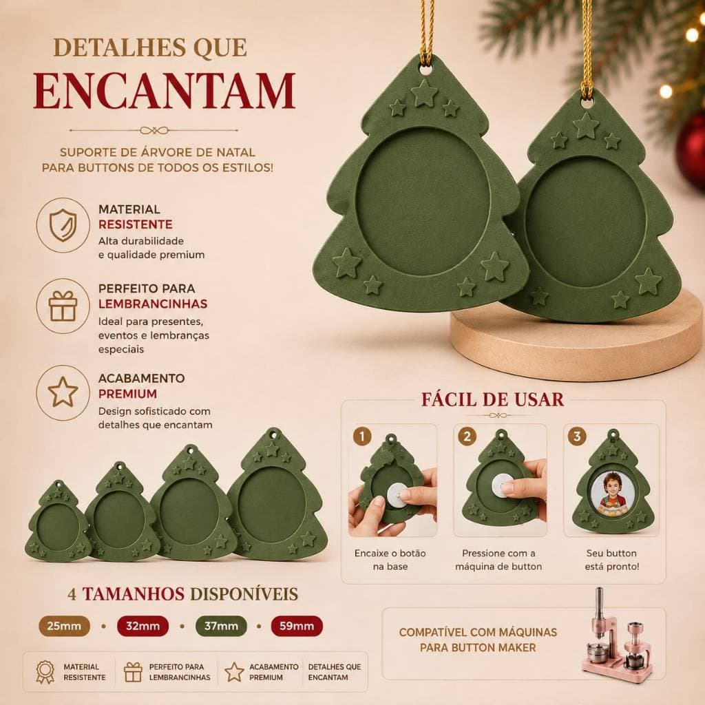 Kit Insumos chaveiro para Bottons Natal enfeite para arvore de natal 10 unidades 25mm 32 mm 37mm 38 mm 59 mm porta botto