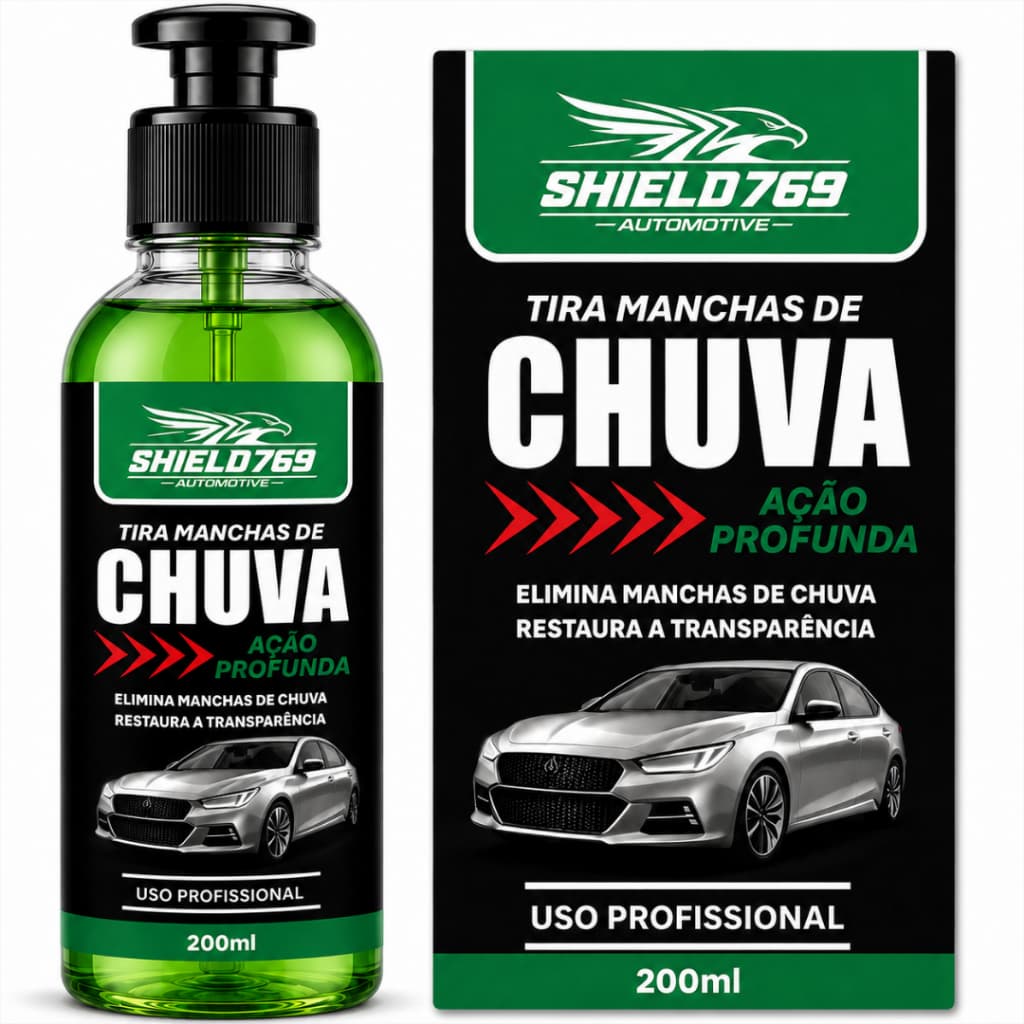Limpa Vidro Tira Manchas de Chuva Automotivo - Concentrado - Restaura Vidros Para-Brisas Vidros Laterais Vidro Fumê