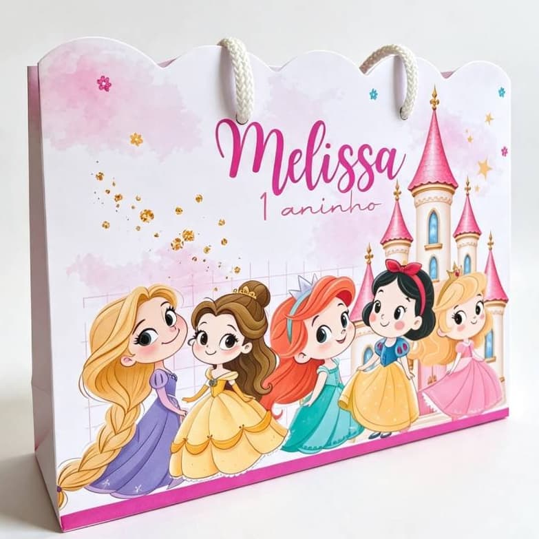 10 Sacolinhas Surpresas Princesas/Principes Cute e Baby/ Pegue e Monte Vários Temas