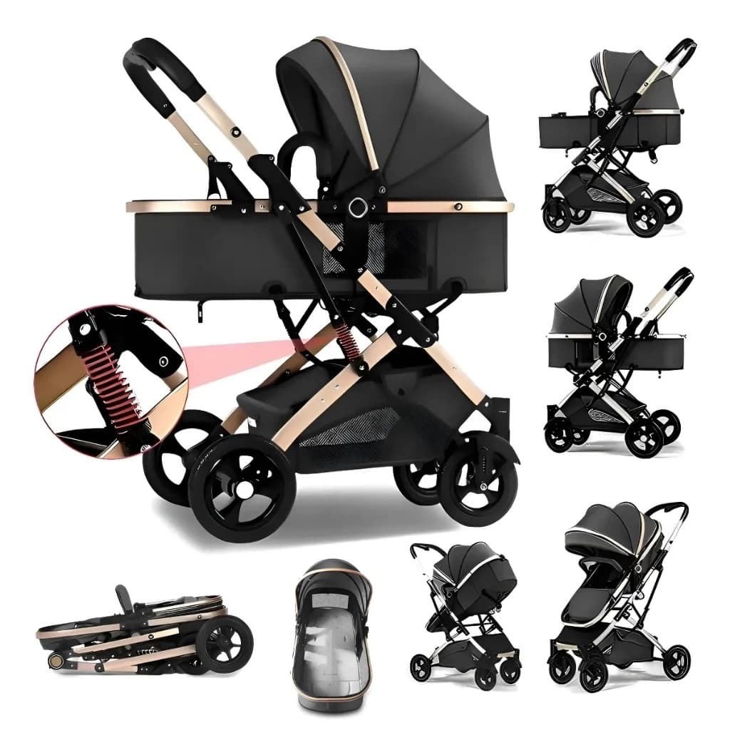 Carrinho De Bebê BerçO  Passeio Até 15kg Bebe Europeu 3 Em 1 Com Travel System de bebê Completo EM Reversível