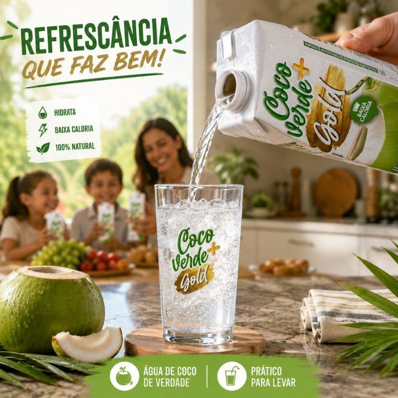 ÁGUA DE COCO COCO VERDE+ PREMIUM E GOLD 1L – REFRESCÂNCIA PARA TODOS OS MOMENTOS!